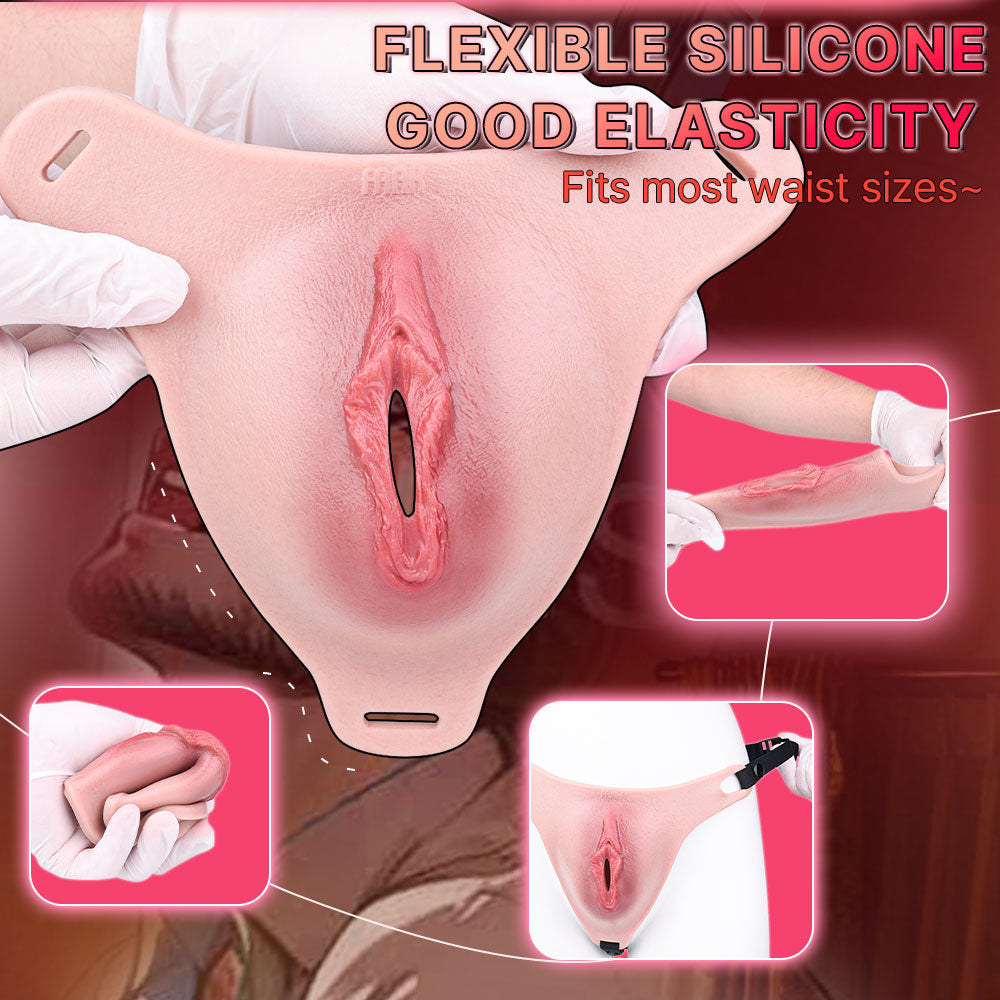 G1152 Wearable Fantasy Realistic Pussy Pant Exclusive Gay Sex Kit for Male Homosexual Play