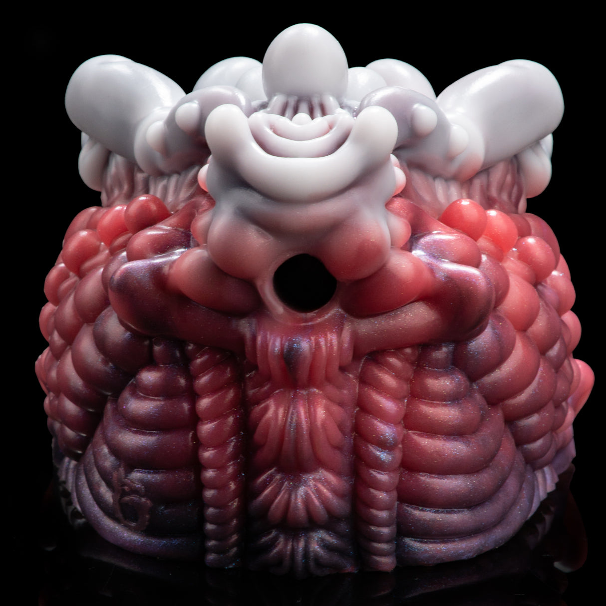 Fantasy Alien Pussy Grinder Sex Toy Platinum Silicone Vibrating Male Masturbator