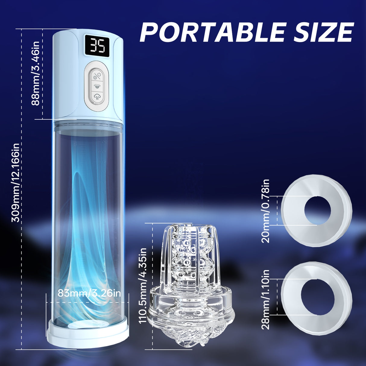 Super Sucking Water Spa Penis Pump for men Bigger Thicker Longer and Stronger