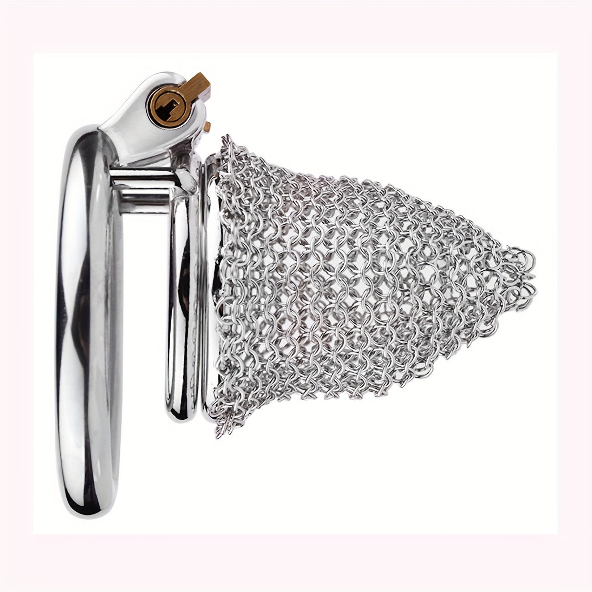 FRRK-198 Mesh Stainless Steel Male Chastity Cage Cock Cage Device