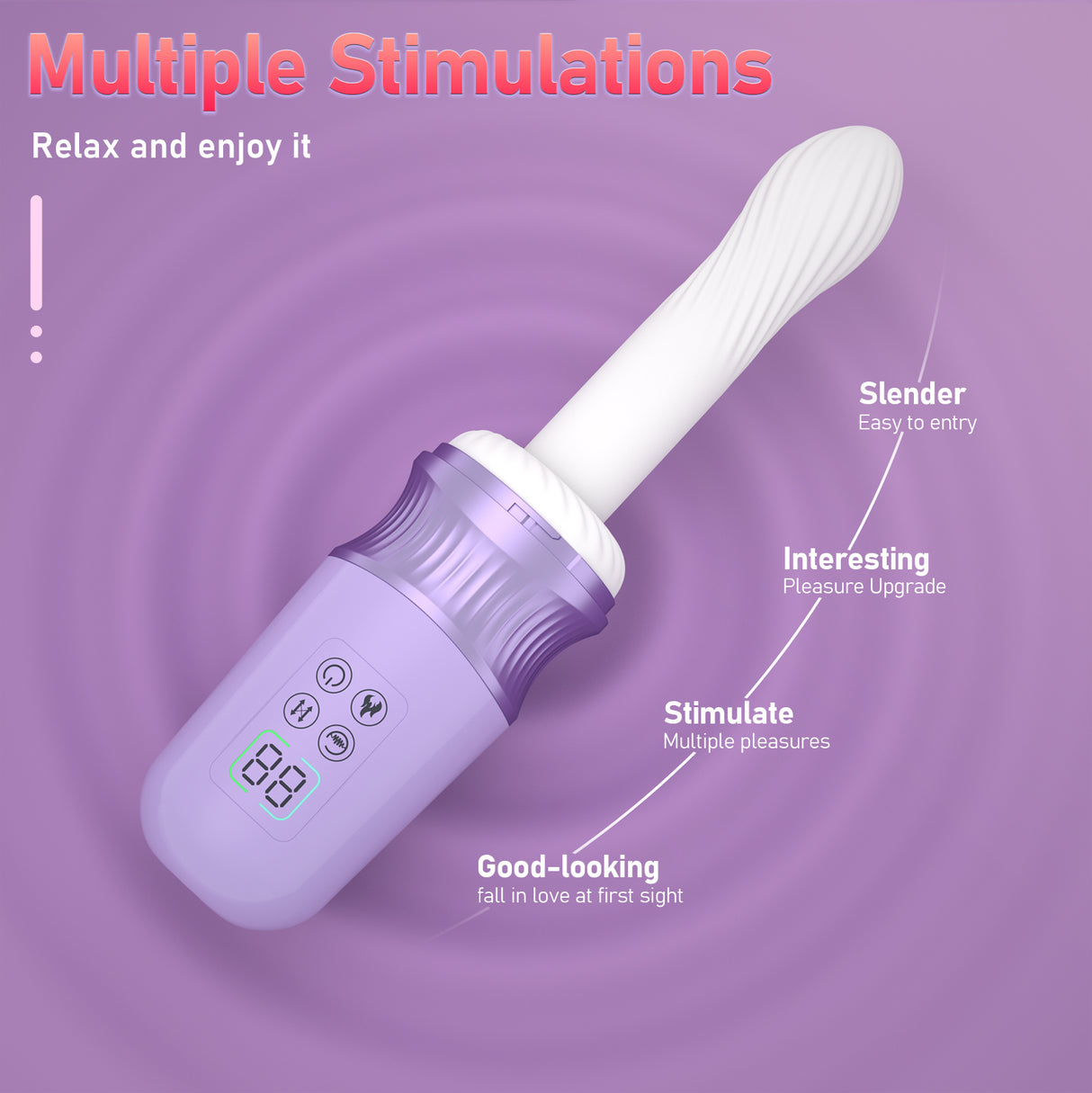 G Spot Clitoral Vibrating Thrusting Dildo APP control