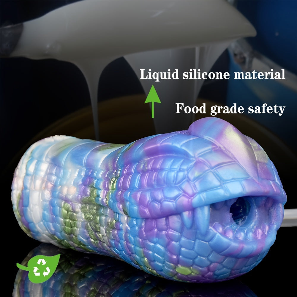 Imitation Sculptural Dragon Silicone Pocket Pussy Penis Training Water Spraying Masturbator