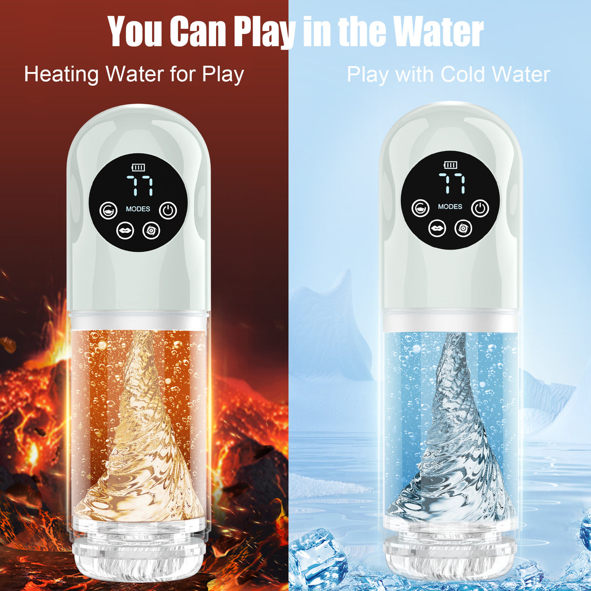 Male Masturbator Penis Pump With Upgrade 7 Thrusting Rotating Vibrating Sucking Licking Modes