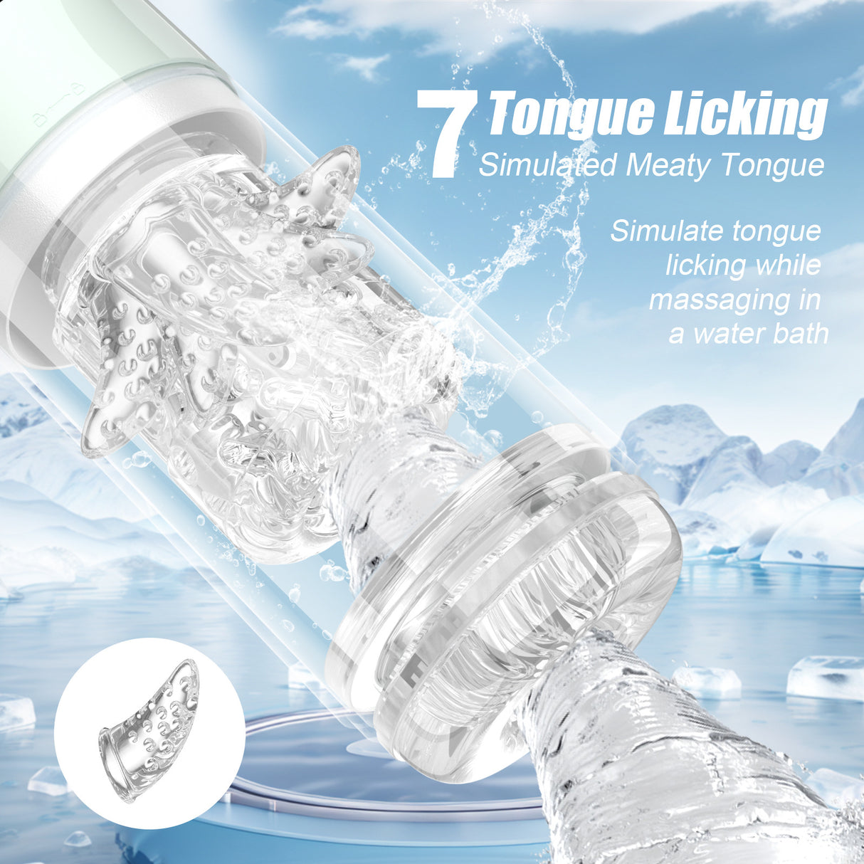 Male Masturbator Penis Pump With Upgrade 7 Thrusting Rotating Vibrating Sucking Licking Modes