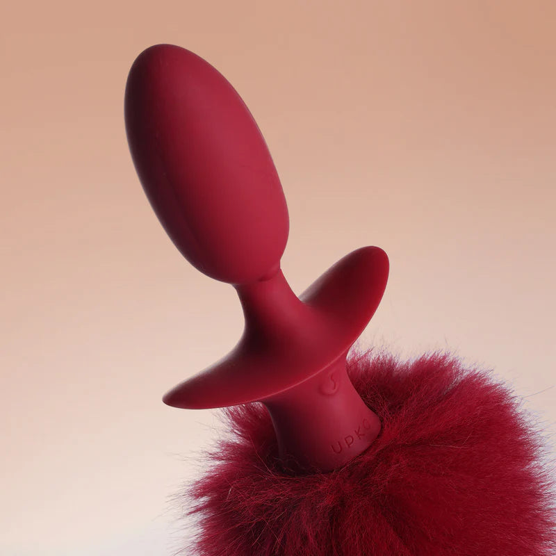 UPKO Remote control Swinging&Vibrating Anal Plug With Fox Fur Tail