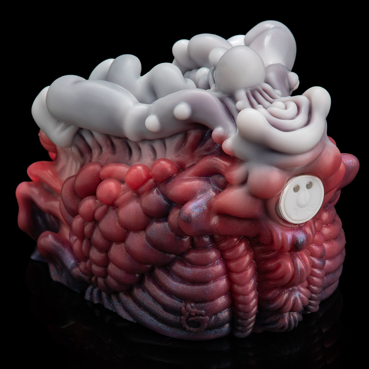 Fantasy Alien Pussy Grinder Sex Toy Platinum Silicone Vibrating Male Masturbator