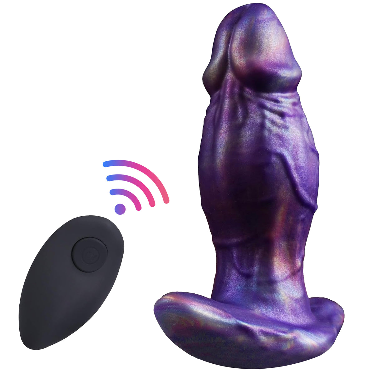 Realistic large vibrating butt plug with remote control for Men Women