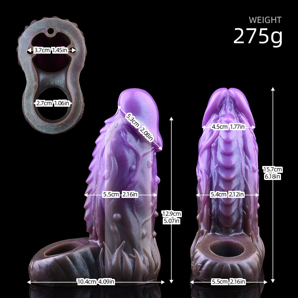 FAAK Multiple sizes Penis enlargement silicone leather cover