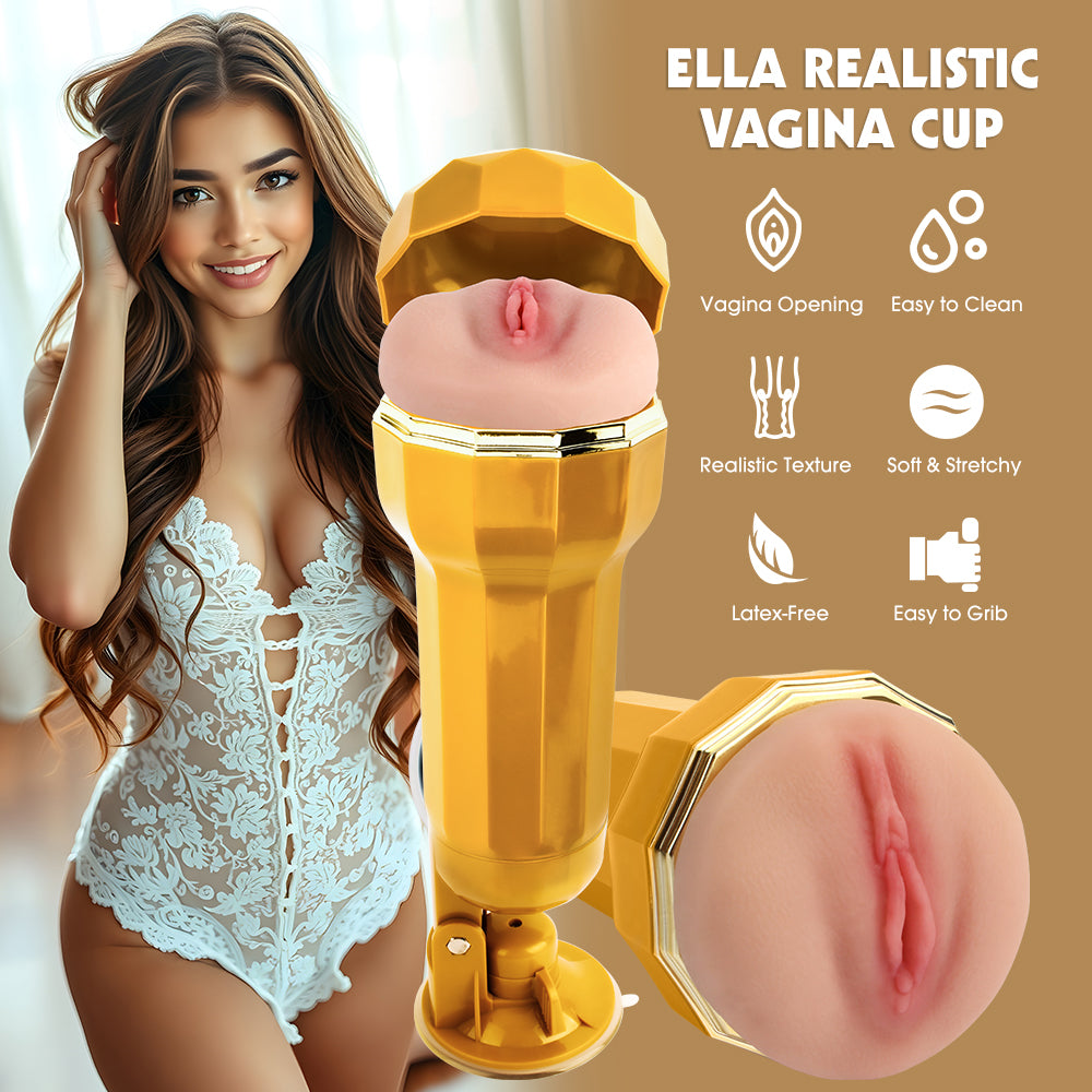 Ella Realistic Electric Vagina Cup male masturbator