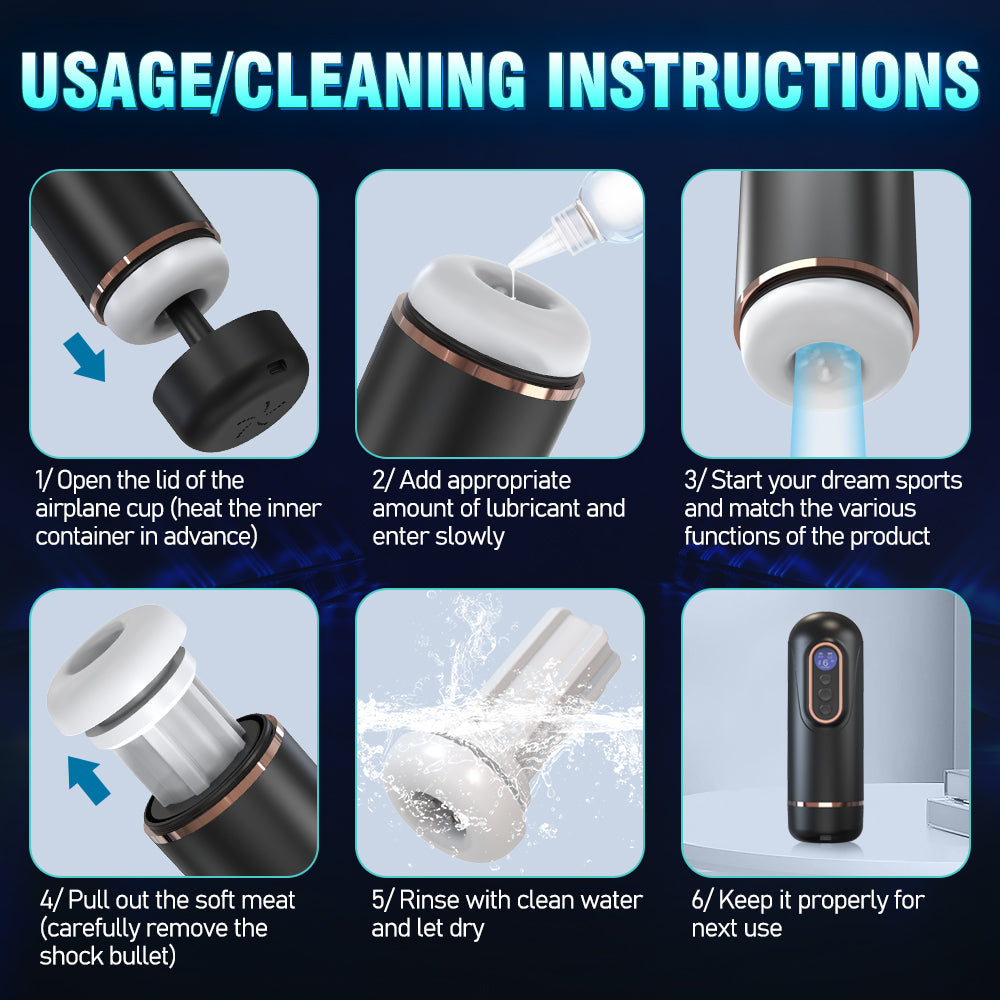 2024 Amazing 5in1 telescopic Electric sucker heating Voice Male Masturbation Cup