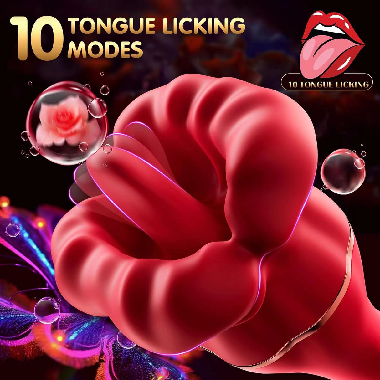 2024 most popular Female Double head Tongue Licking G Spot Clitoral Vibrator