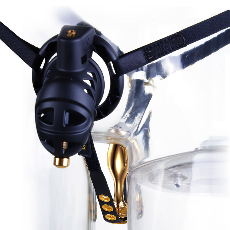 Sevanda Rattlesnake Plastic Male Chastity Belt with Anal Plug