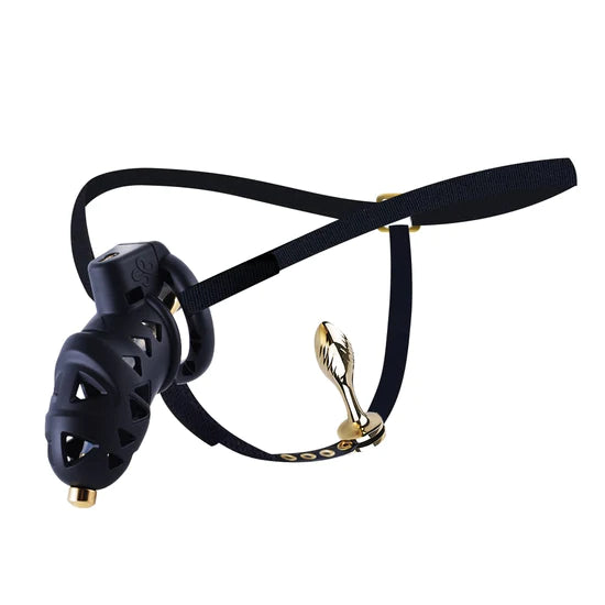 Sevanda Rattlesnake Plastic Male Chastity Belt with Anal Plug