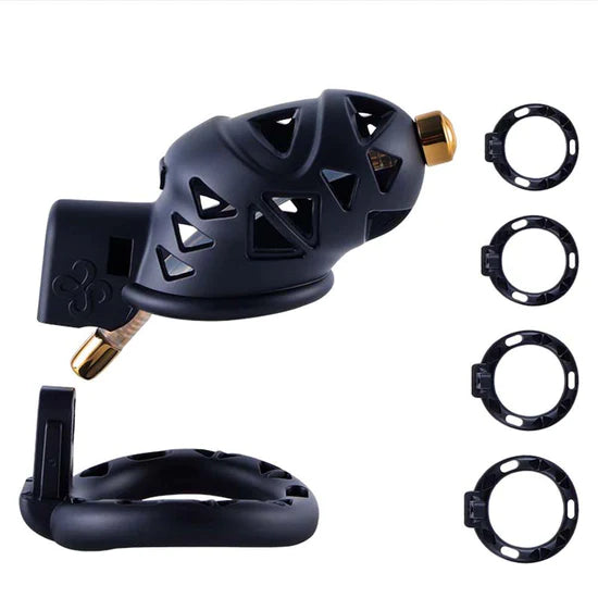 Sevanda Rattlesnake Plastic Male Chastity Belt with Anal Plug