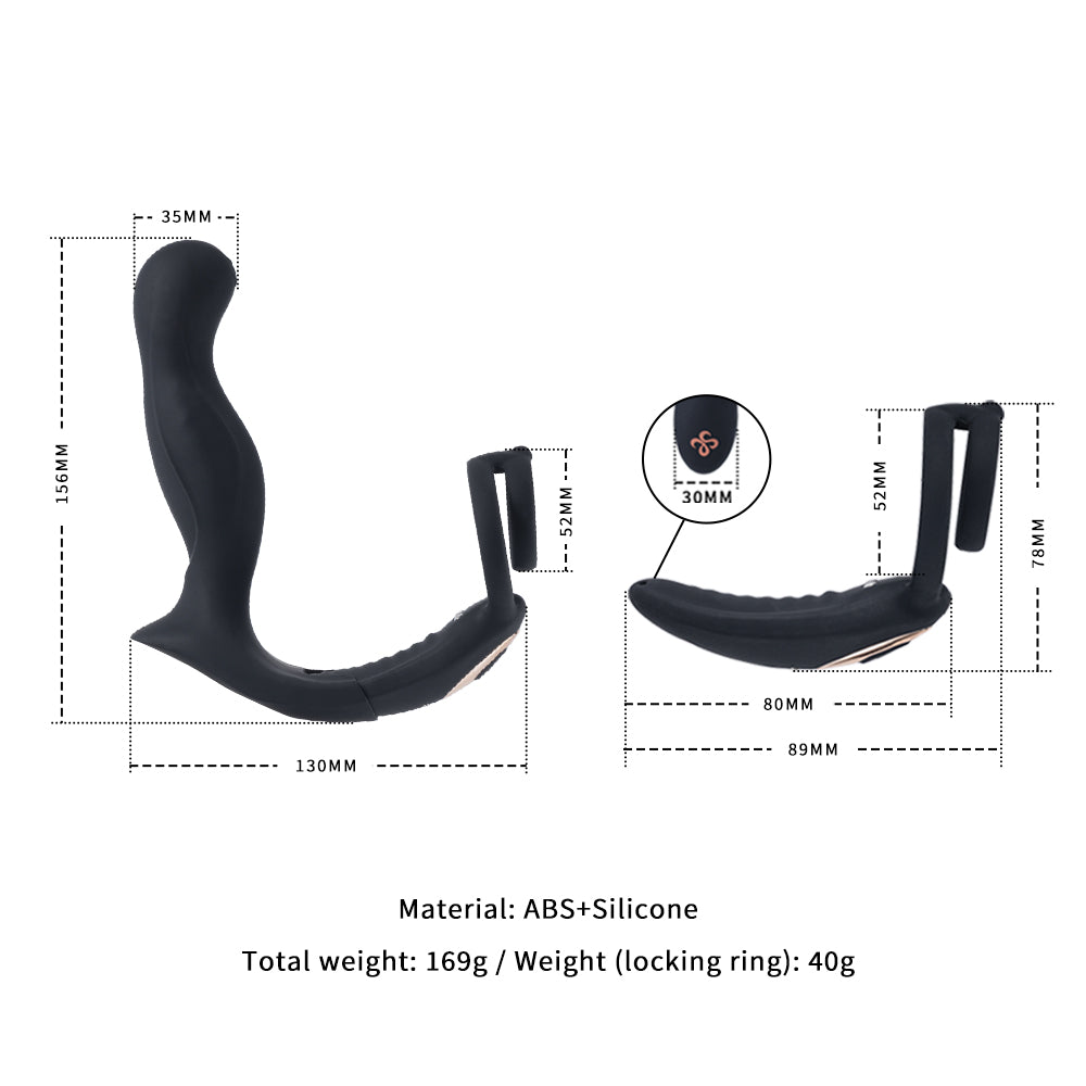 2024 new arrival Lockink Sevanda Black Mamba Prostate Cock Ring Massager