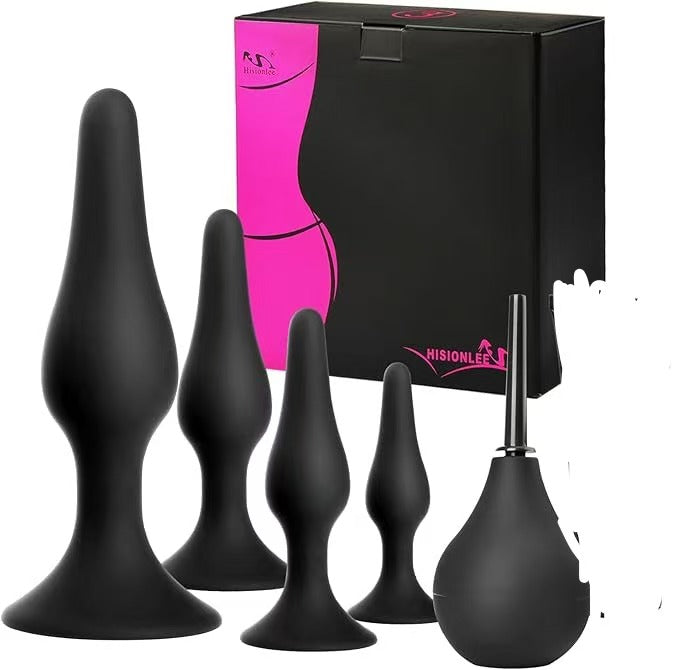 Silicone Anal Plugs Anal Sex Training Kit for Women Male and Beginners