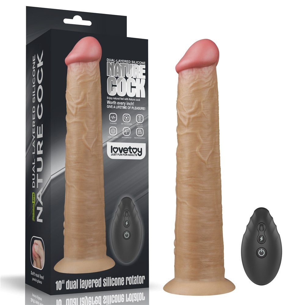 10'' DUAL LAYERED PLATINUM SILICONE ROTATOR