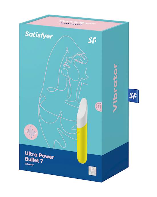 Satisfyer Ultra Power Bullet 7 Vibrator- Green -Yellow- 5.3 Inch