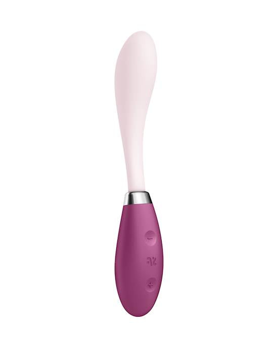 Satisfyer G-spot Flex 3 Multi Vibrator-Pink-Grey-7.6Inch