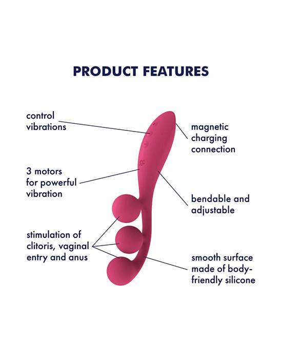 Satisfyer Tri Ball 1Multi Vibrator - Pink