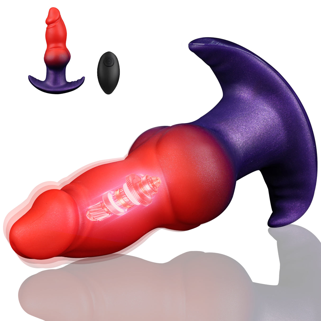 6.88 inch Wearable Butt Plug with remote control