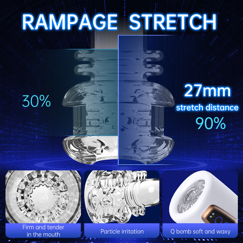 Tongue Licking telescopic cup men penis masturbation cup