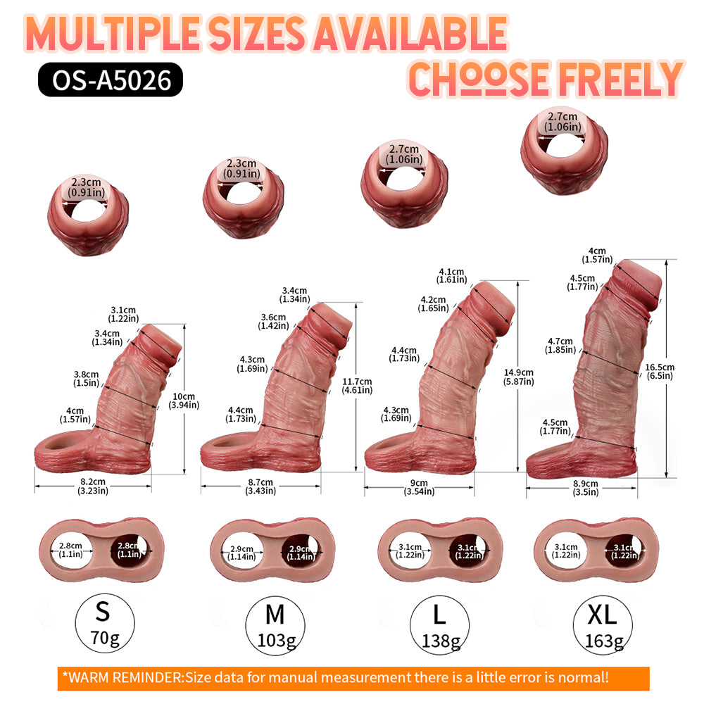 FAAK 5026 Realistic Penis Sleeve Sheath cocksleeve sex toys