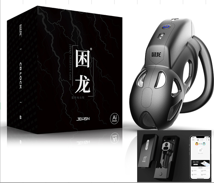 JEUSN Male electric shock chastity cage APP control remote control