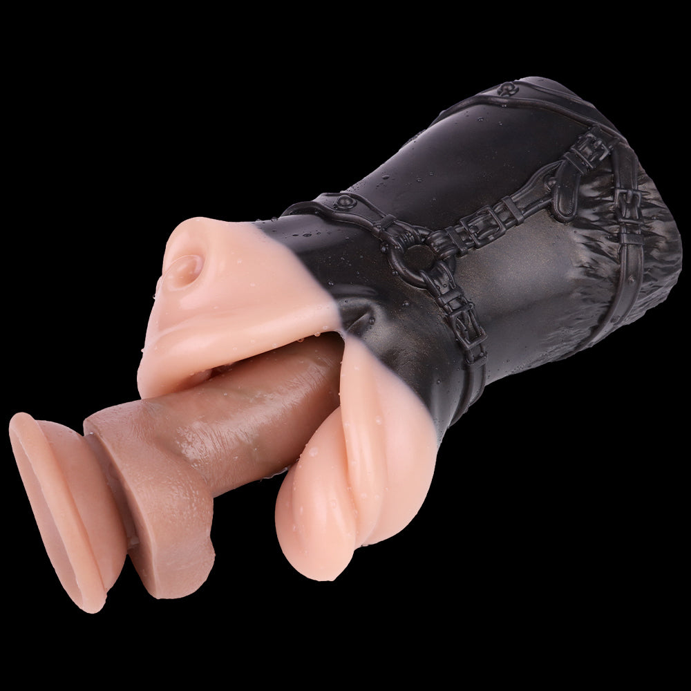 Realistic Horse Mouth Pocket Pussy Masturbator Animal Oral Sex Penis Massage