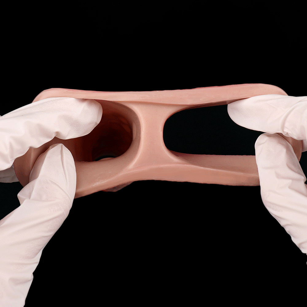FAAK 5027 Realistic Open-tip penis Sleeve Hollow Dick sheath Girth Extender for Men