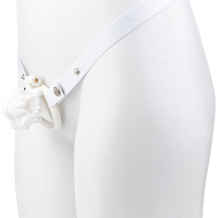 FRRK 3D Printed Anime Chastity Cage with 4 Rings and Strap