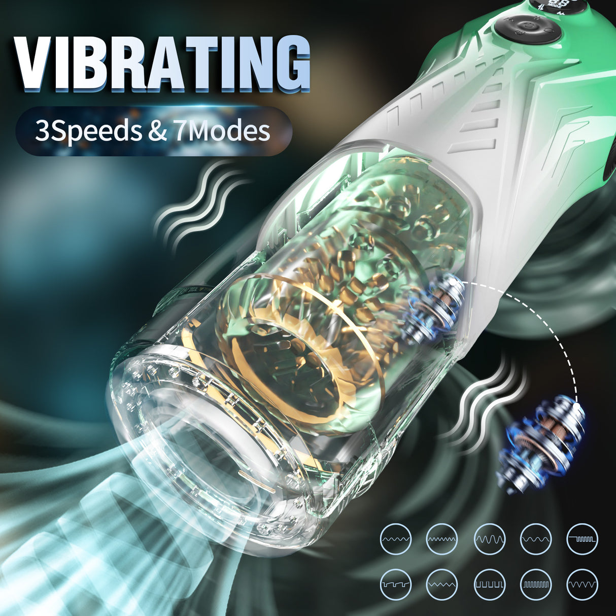 Starspace Rotating Telescopic Vibration Male Masturbation cup