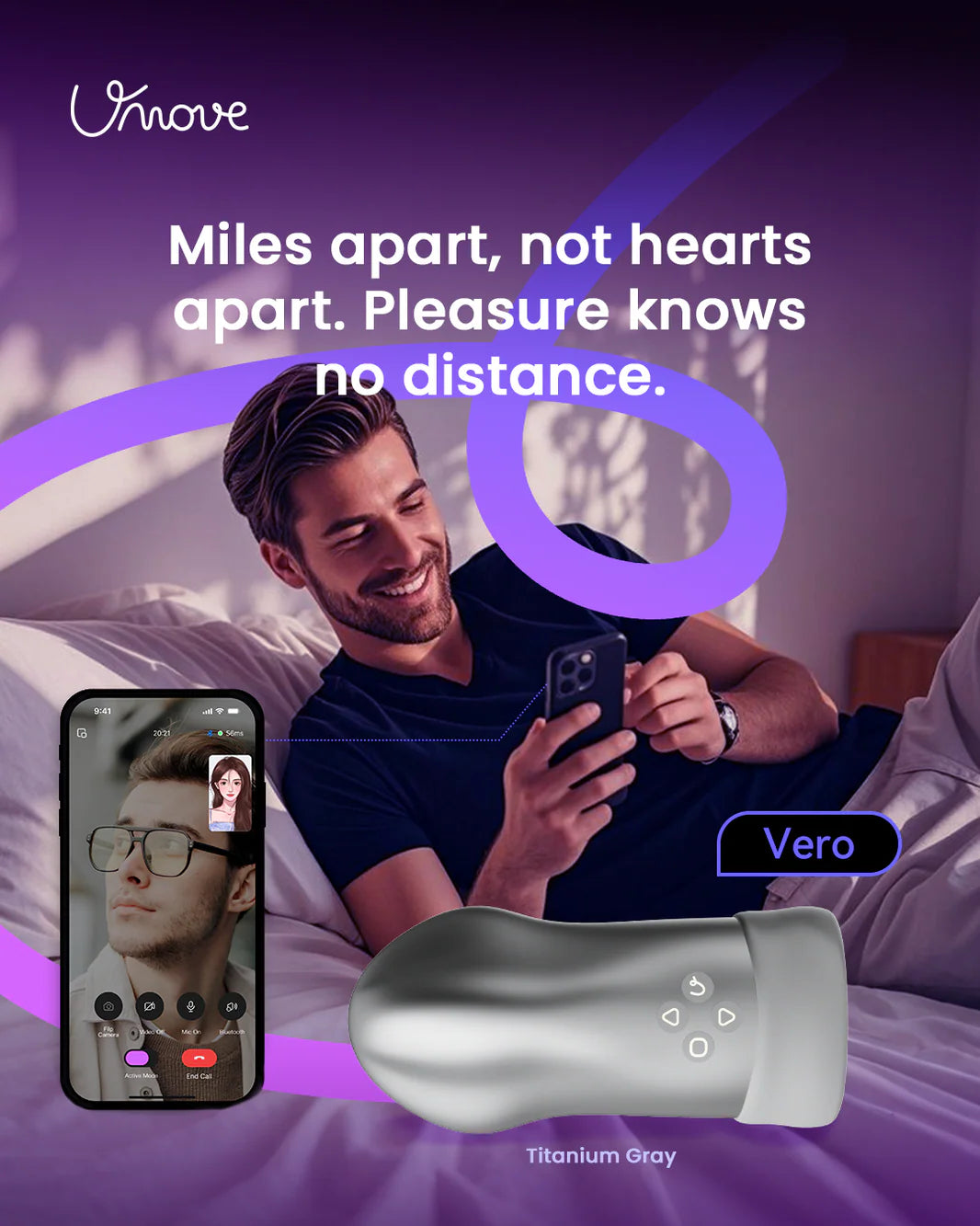 Umove Mira&Vero Long-Distance Relationship Interactive AI-Powered Remote Control Teledildonics Device Sex Toy