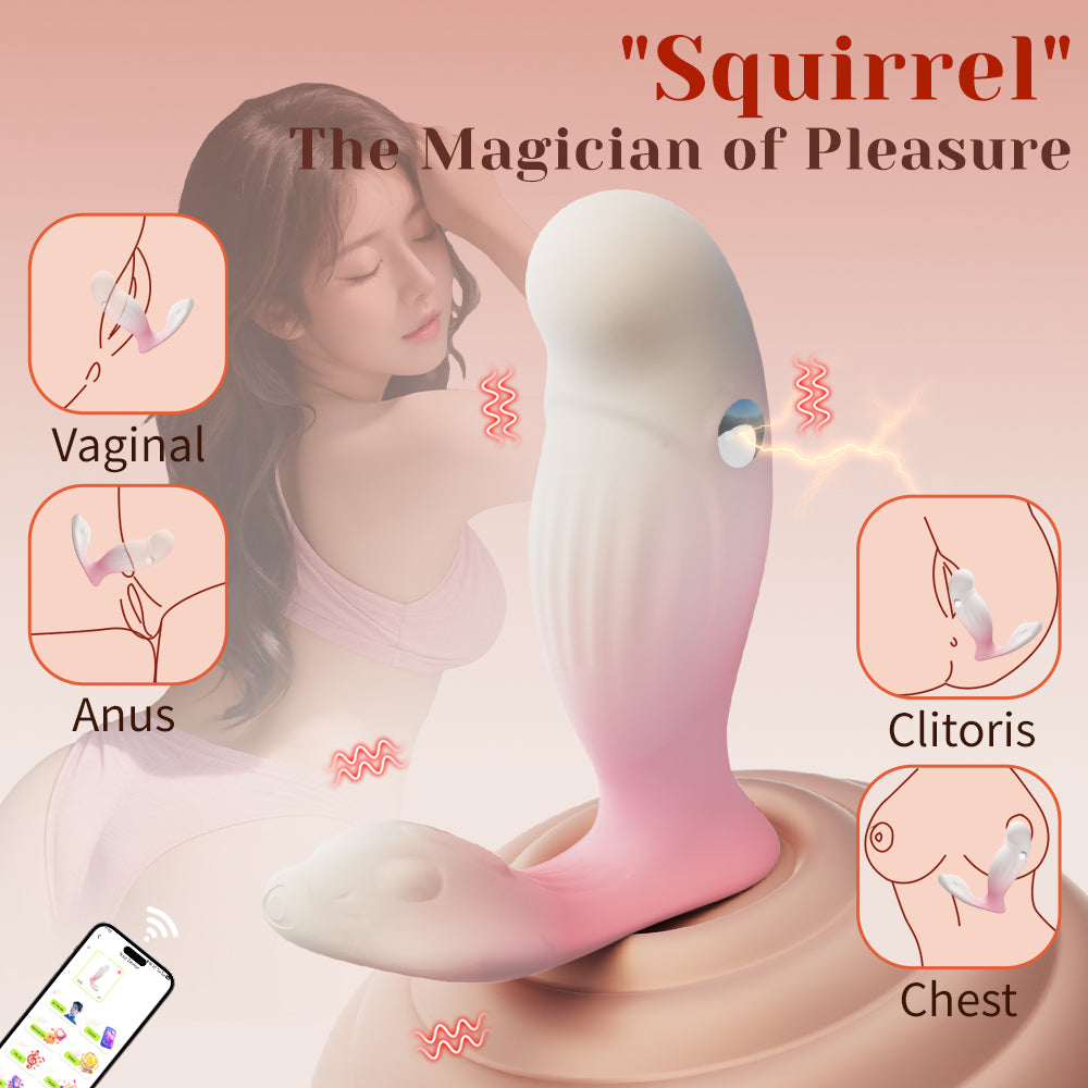 Yeain Squirrel Wearable E Stim and G Spot Vibrator shock clitoris vibrator APP