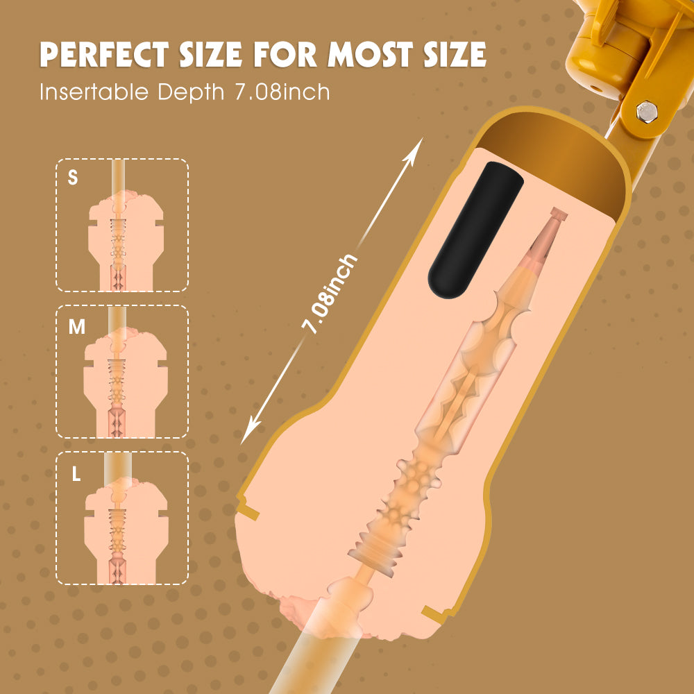 Darcey Realistic Vagina Cup auto vibrating male masturbation cup