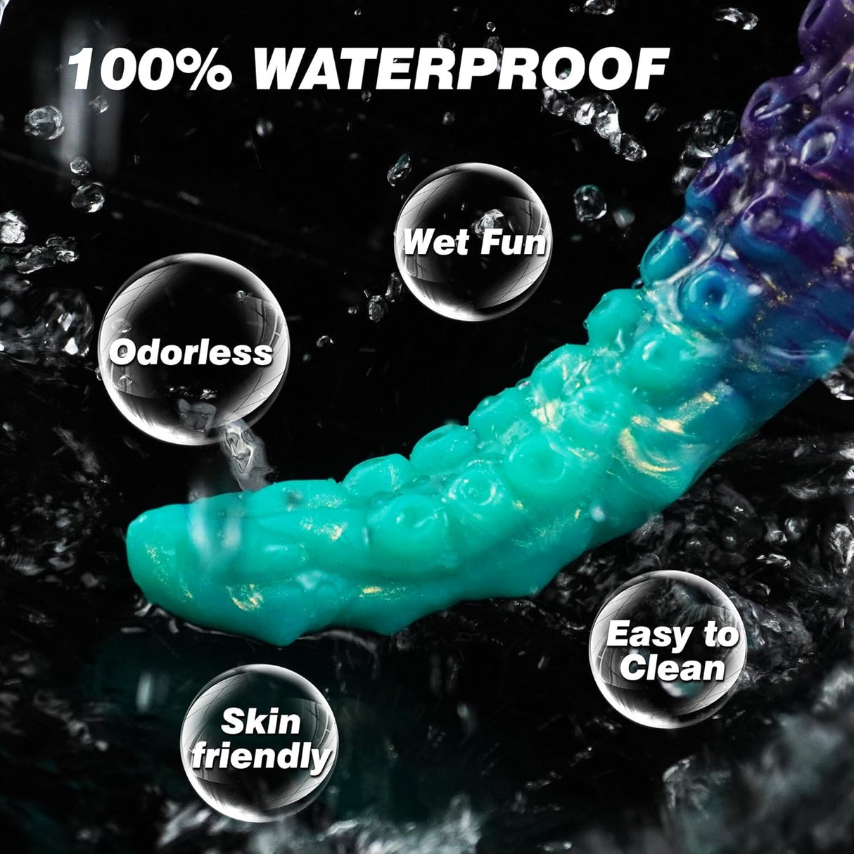 Poseidon - 13.78 Inch Tentacle Dildo - Vibrating Long Deep Dildo