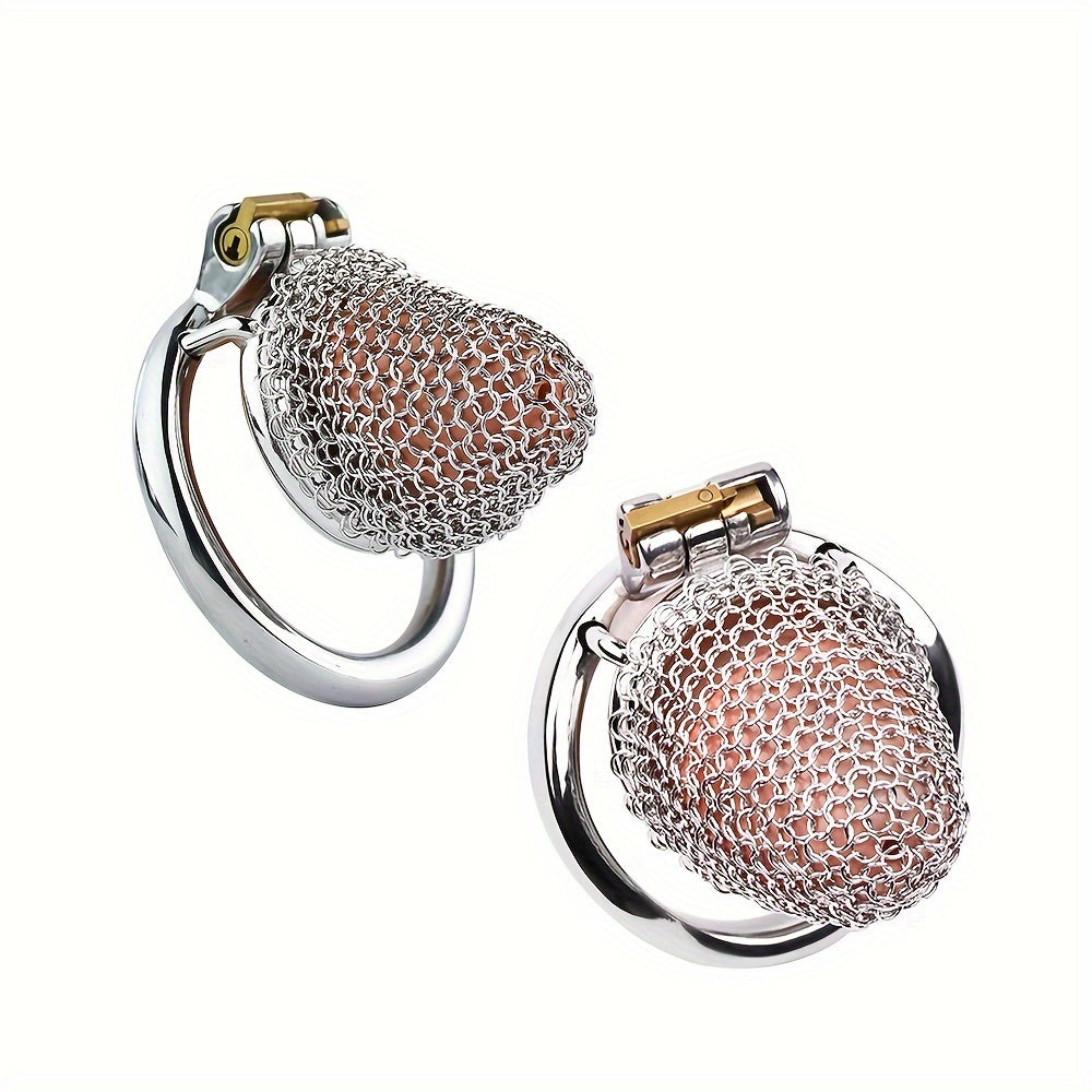 FRRK-198 Mesh Stainless Steel Male Chastity Cage Cock Cage Device