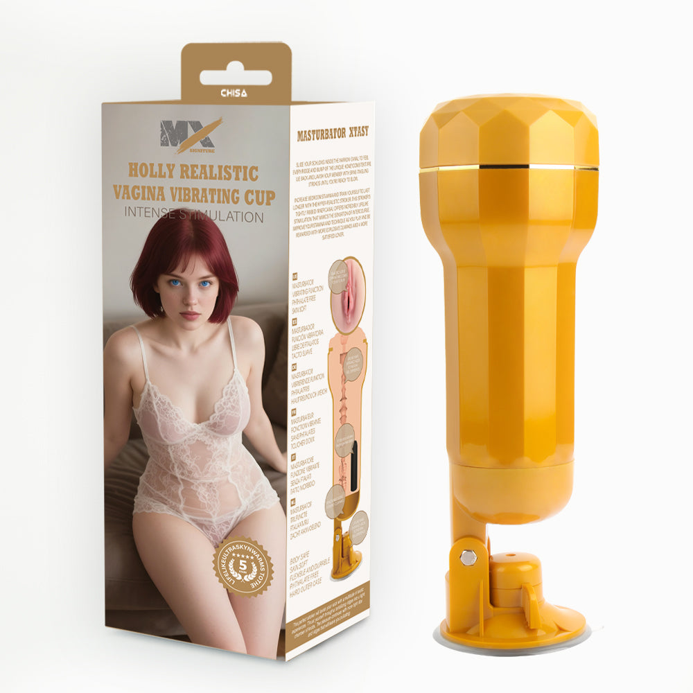 Holly Realistic Vagina Cup penis trainer strong suction cup for men