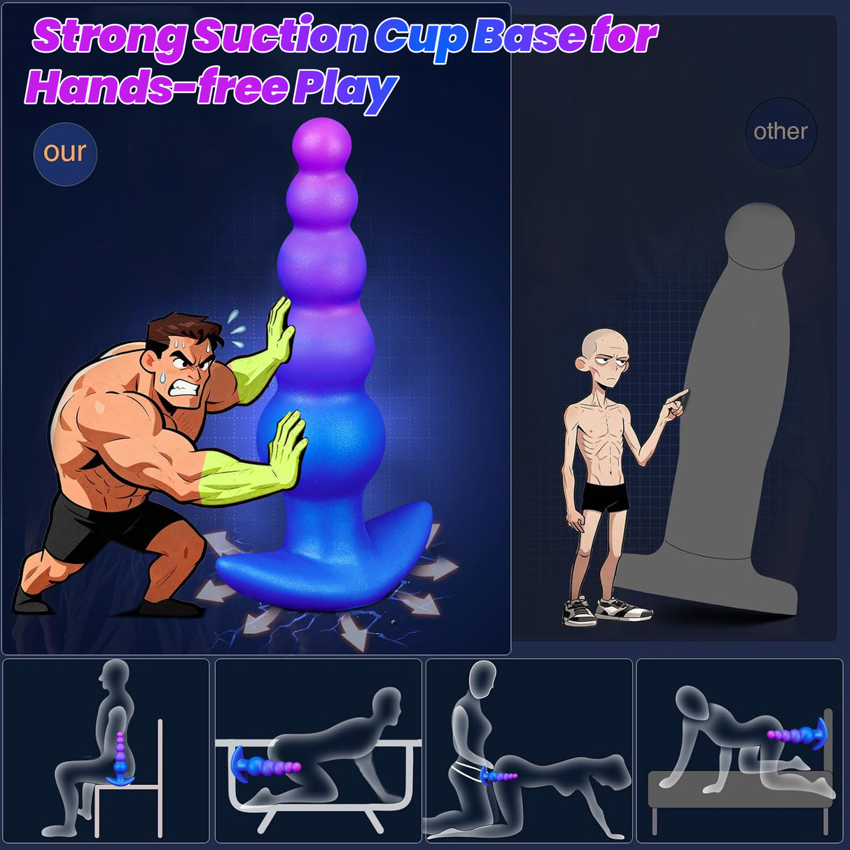 8.07 in New Anal Beads vibrator with remote control.