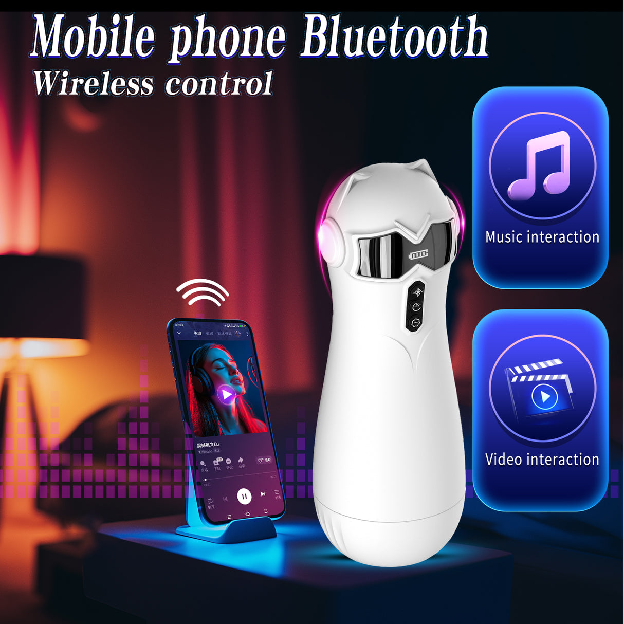 cat women smart airplane cup with Bluetooth control