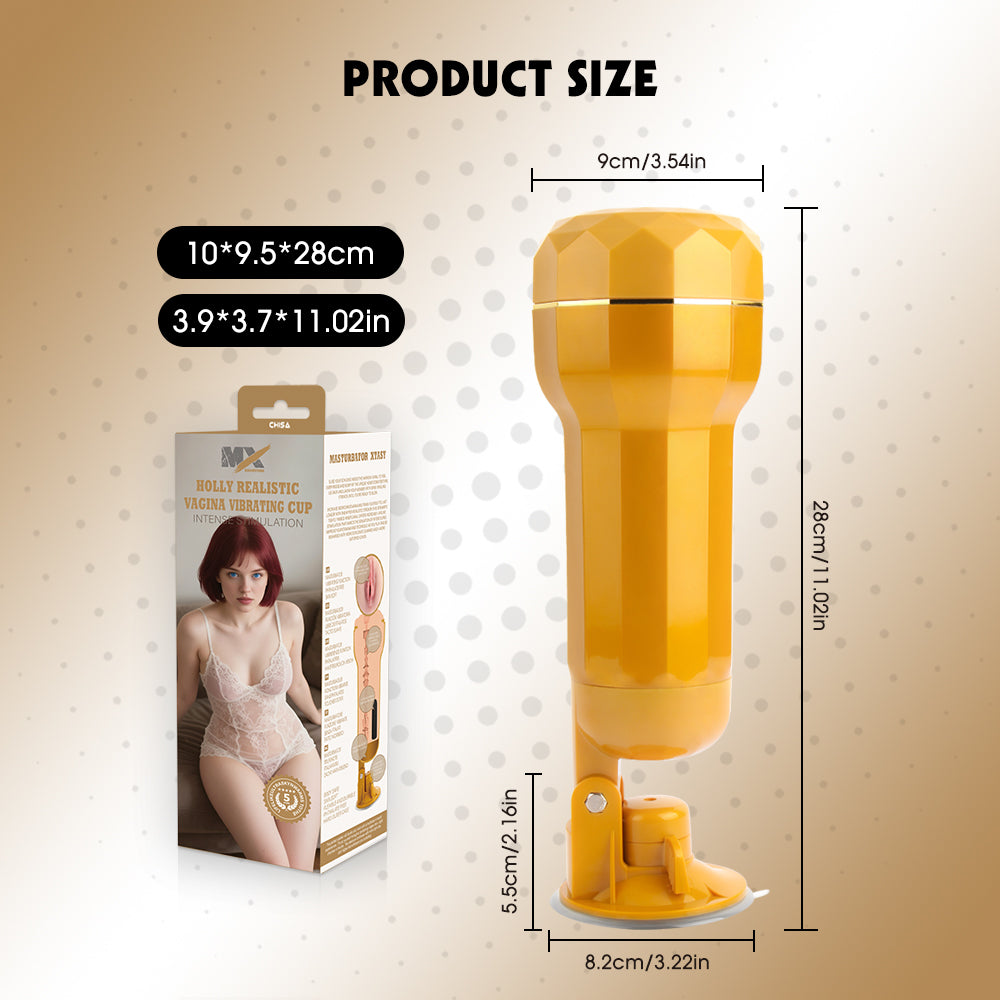 Holly Realistic Vagina Cup penis trainer strong suction cup for men