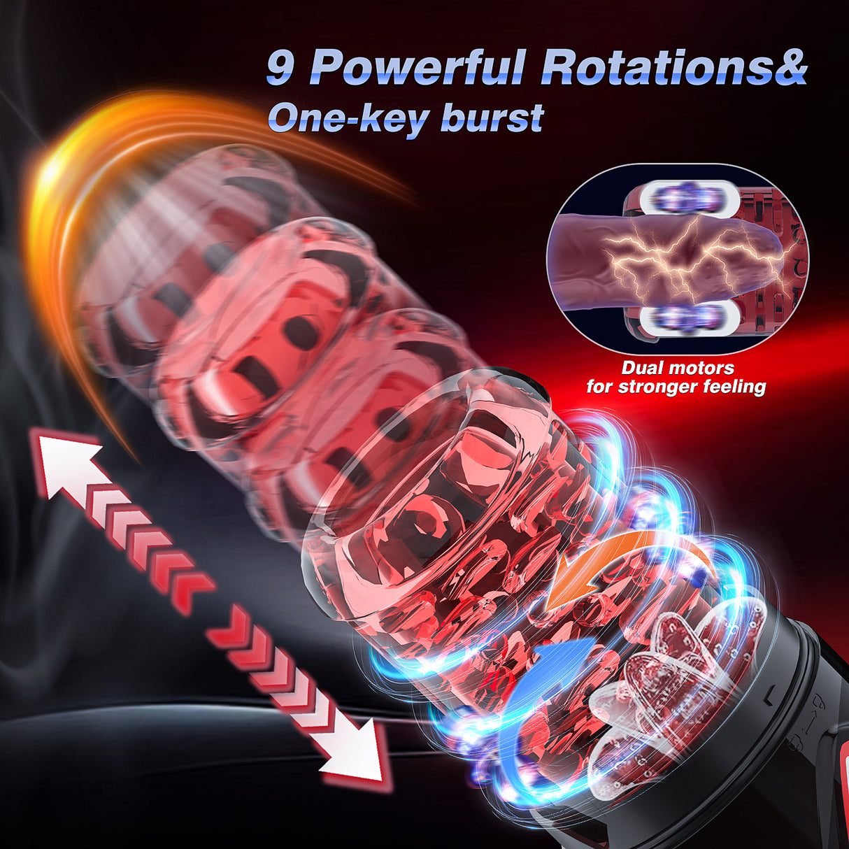 Rotating Blow job Machine with 5 Powerful Sucking & Licking Modes