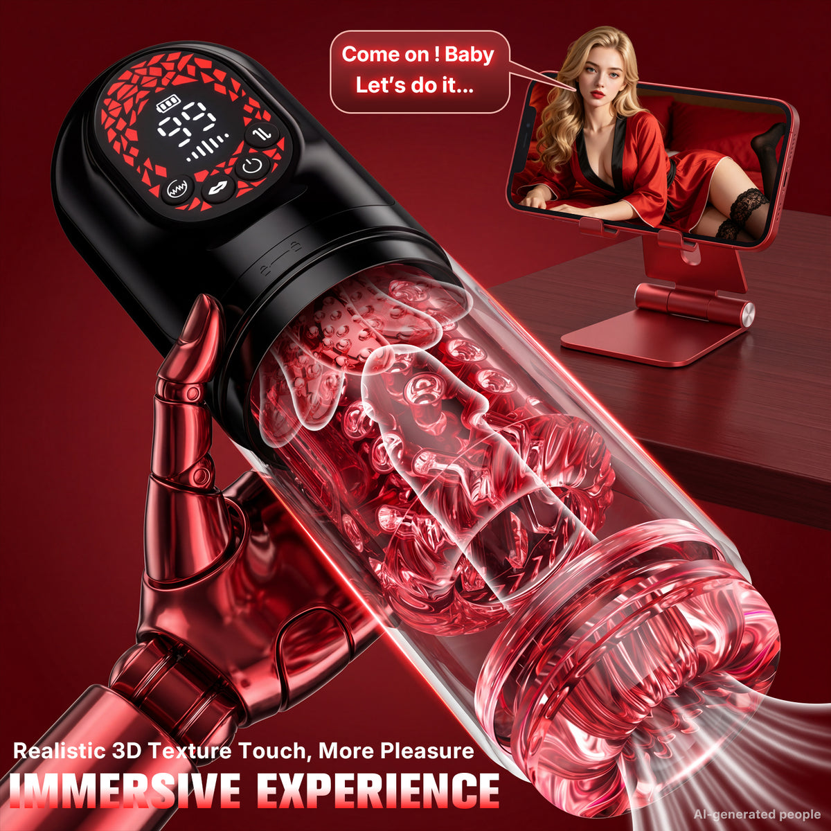 Venusfun Pleasure Master Automatic Masturbator 9 Modes Thrust Rotate Suction App Control
