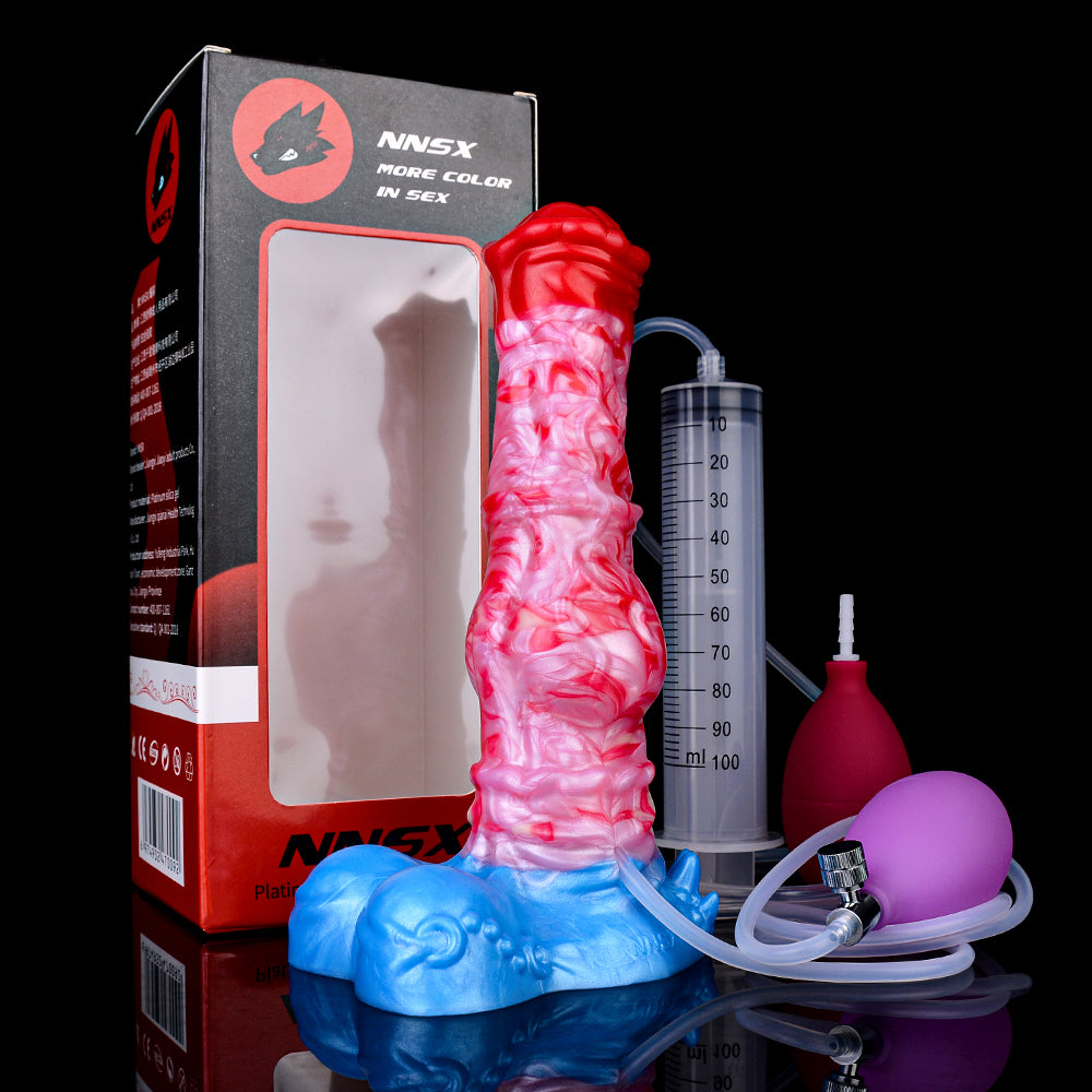 5242 Ejaculating Inflatable Dragon Dildo Anal Butt Plug