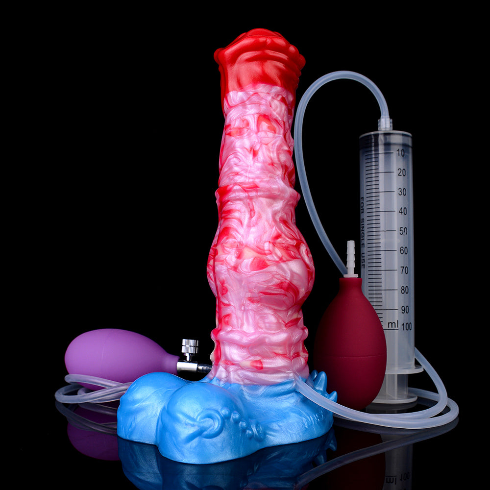 5242 Ejaculating Inflatable Dragon Dildo Anal Butt Plug