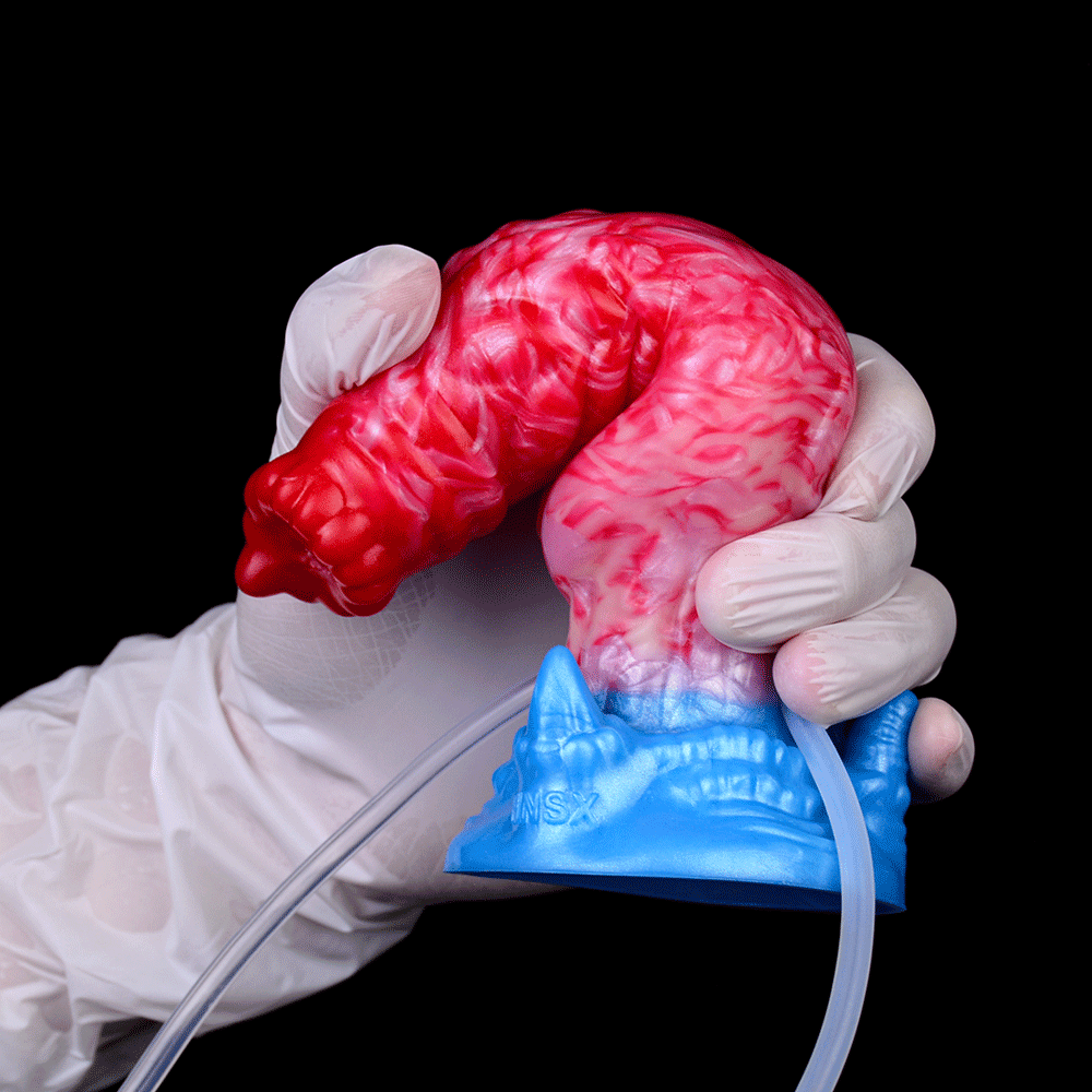 5244 Ejaculating Dog Dildo Anal Butt Plug Inflatable Anal Dildos