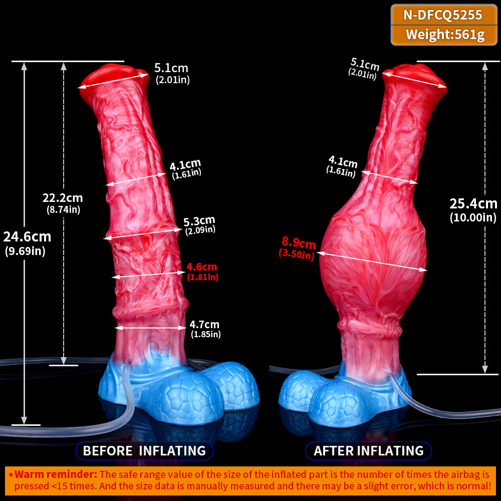 5255 Squeeze Inflatable Squirting Butt Plug Dildo