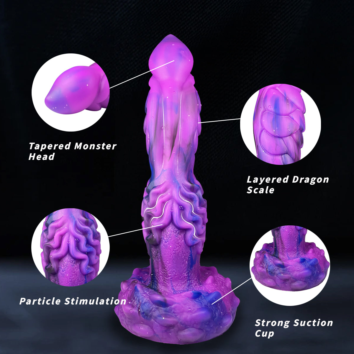 Poke - 9.45 Inch Thrusting Vibrating Monster Dildo