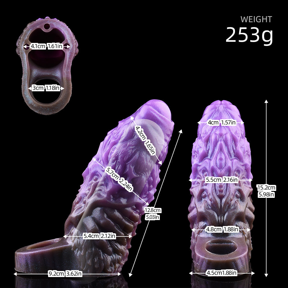 FAAK Multiple sizes Penis enlargement silicone leather cover