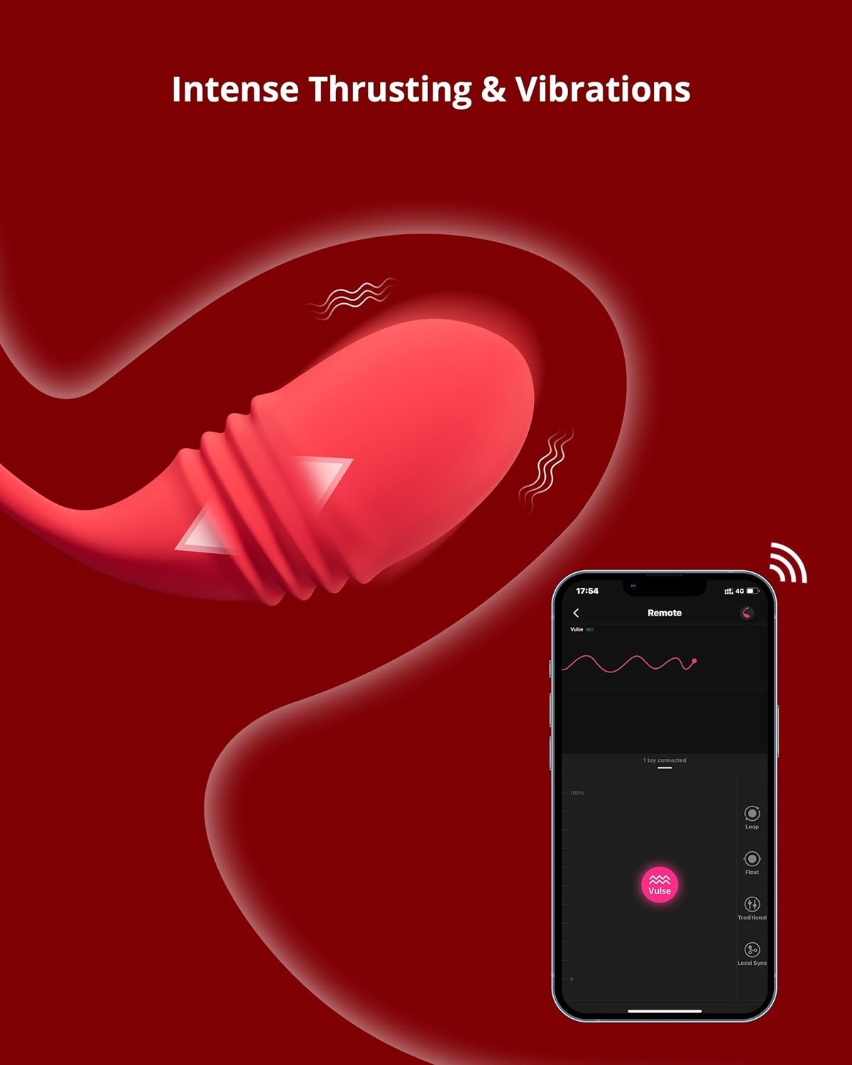 Lovense Vulse App-controlled hands-free thrusting egg vibrator